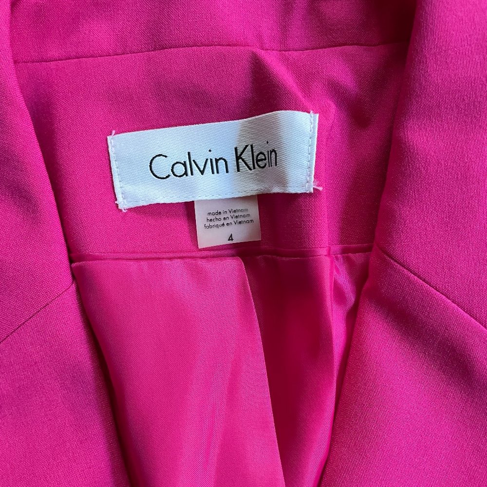 Size 4 Calvin Klein Pink Blazer